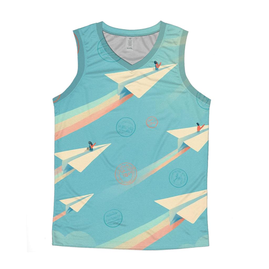 Paperplane Nebula Fleet designer workout tanks