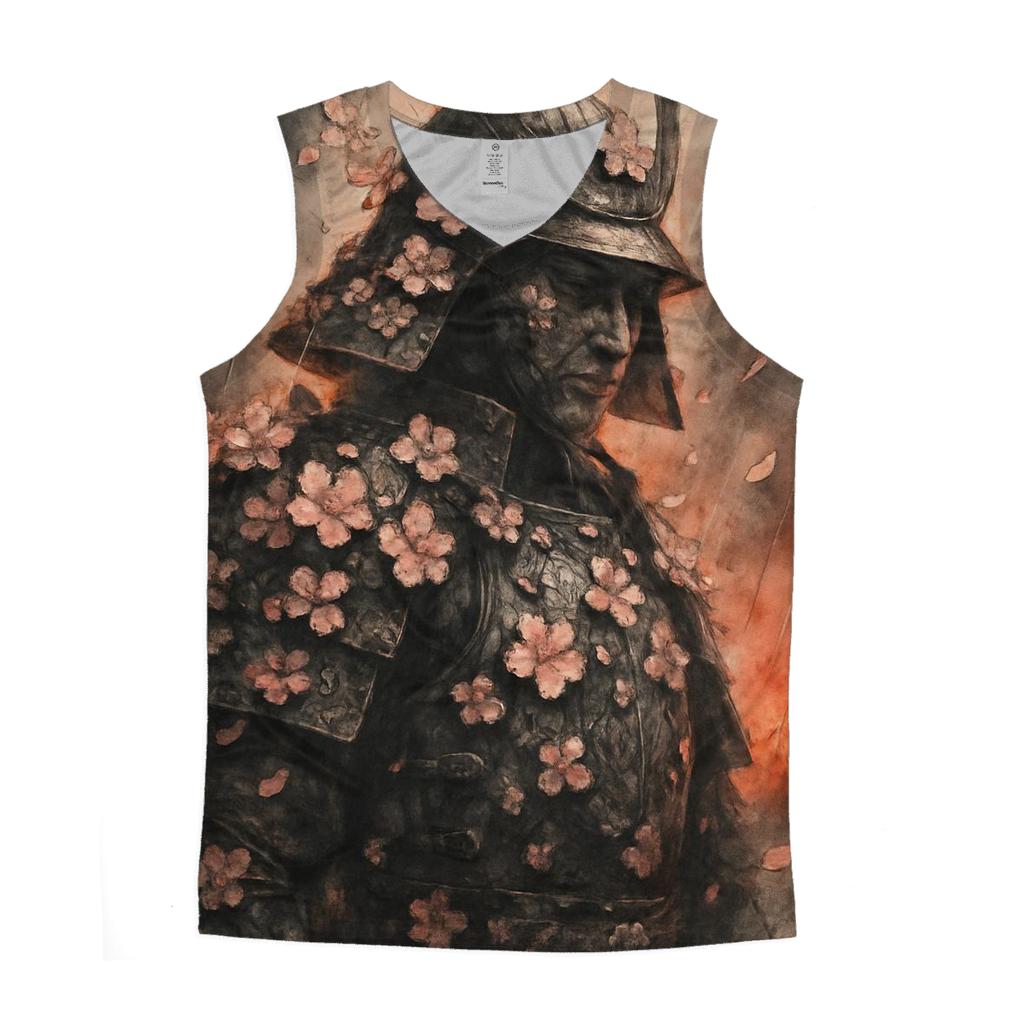 Iron Blossom Samurai graphic print tank tops
