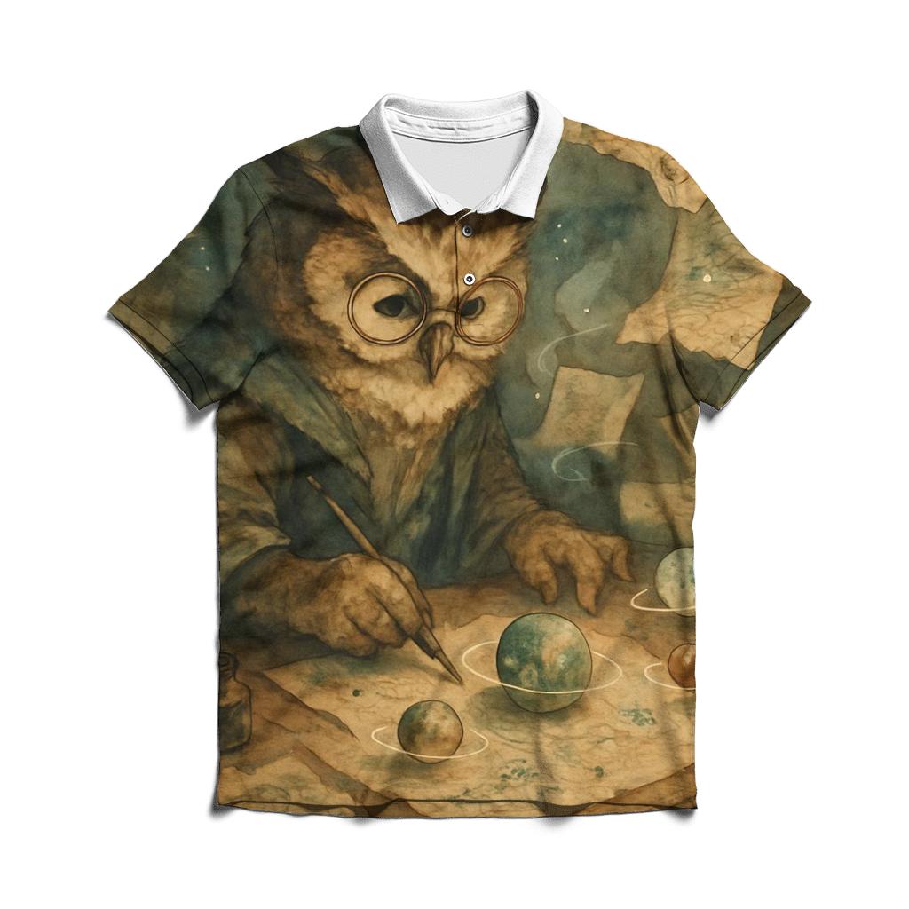 Oracle Of Paper Planets designer slim fit polos