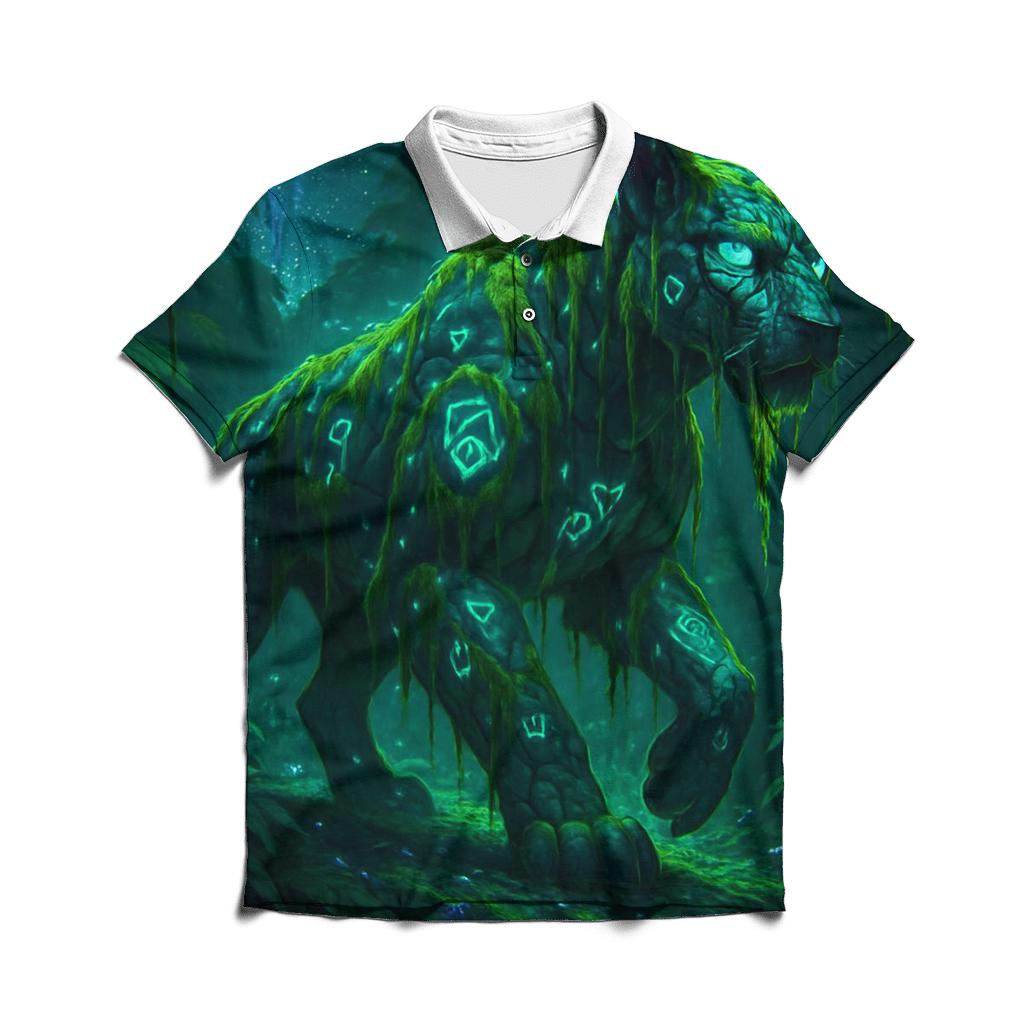 Chromatic Jungle Sentinel embroidered polo tops