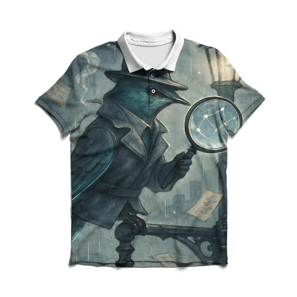 Glasswing Detective branded logo polo shirts