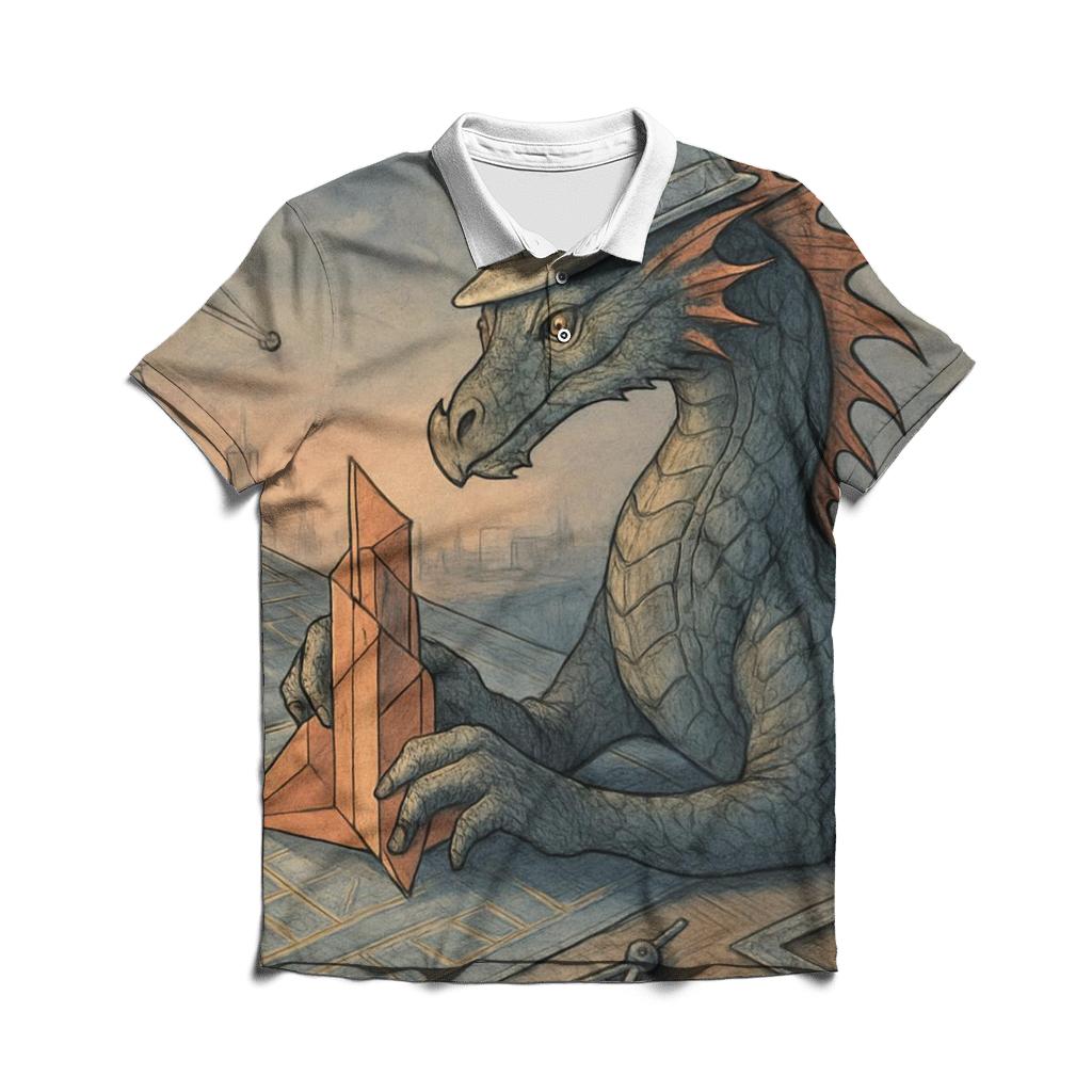 Folding Skyline Architect personalized polo shirts