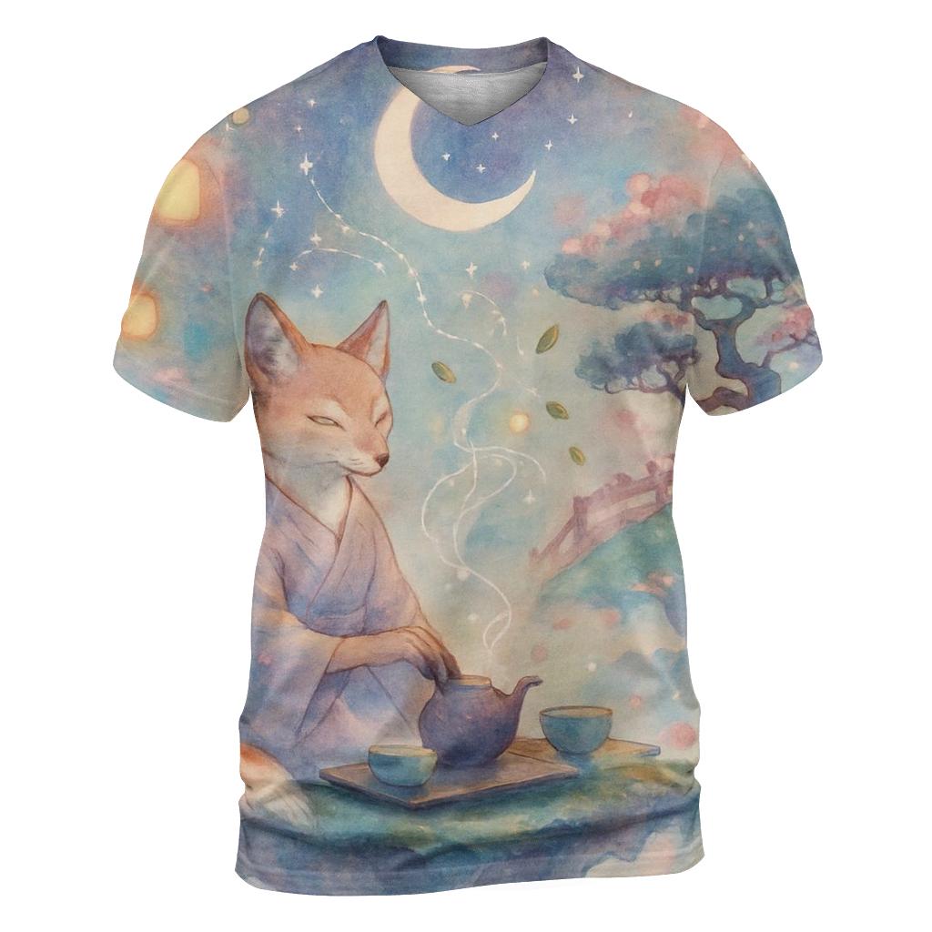 Starlit Tea Ceremony designer pattern shirts