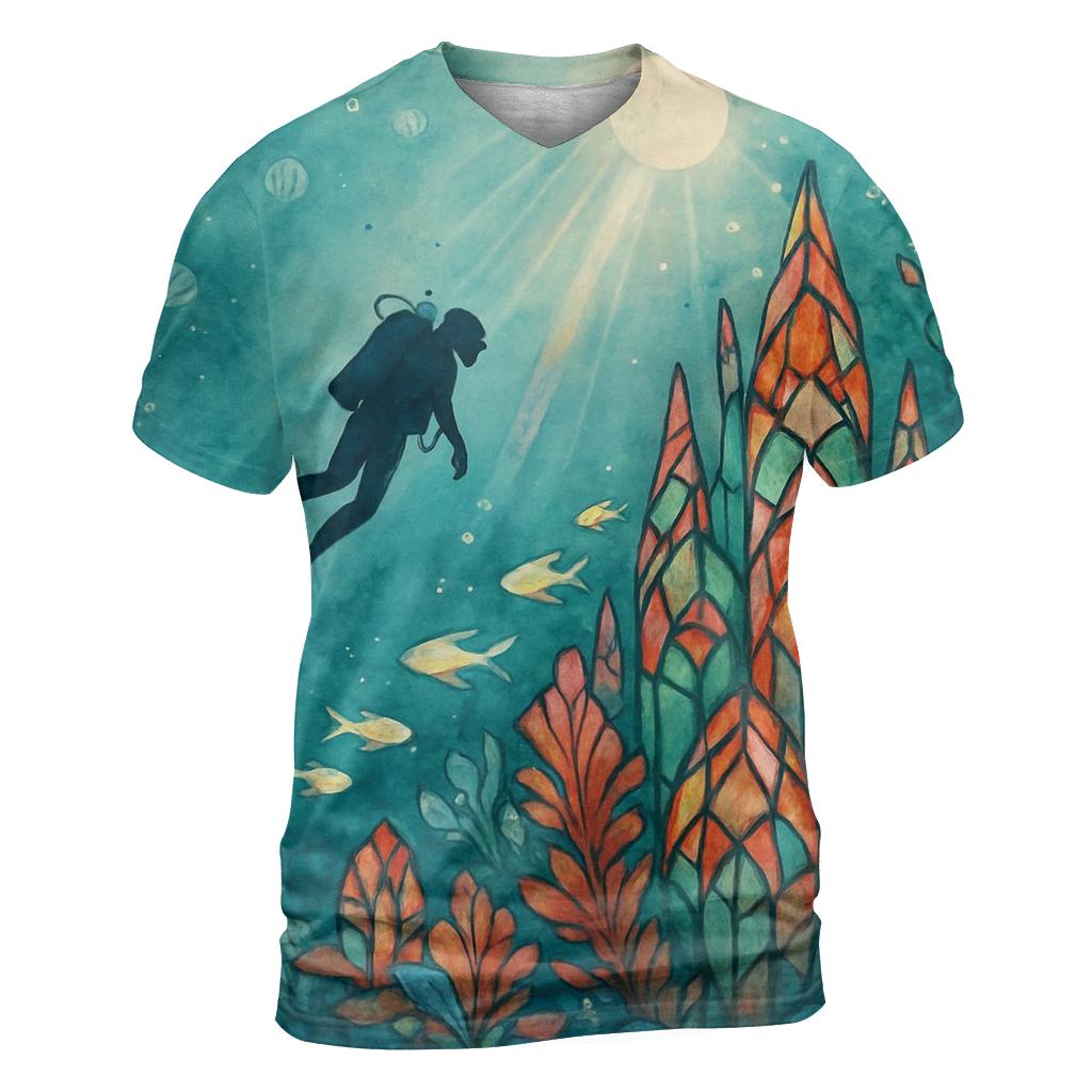 Glass Reef Diver personalized full print shirts