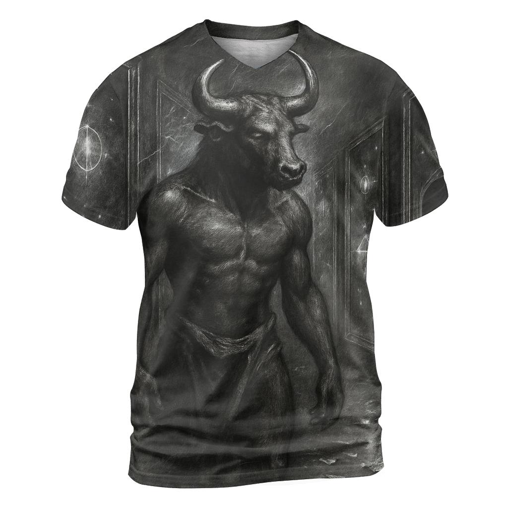 Mirrored Maze Minotaur designer pattern shirts