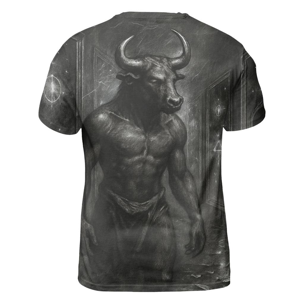 Mirrored Maze Minotaur designer pattern shirts