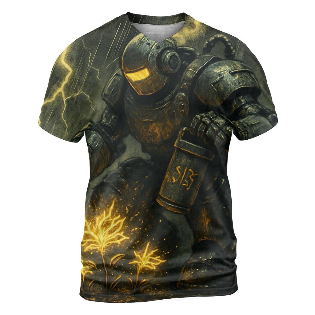 Thunderpatch Robot Gardener trendy printed shirt styles