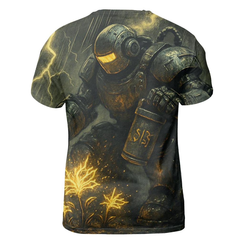 Thunderpatch Robot Gardener trendy printed shirt styles