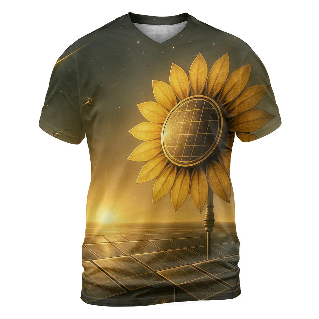 Sunflower Satellite Beacon artistic all-over print tops