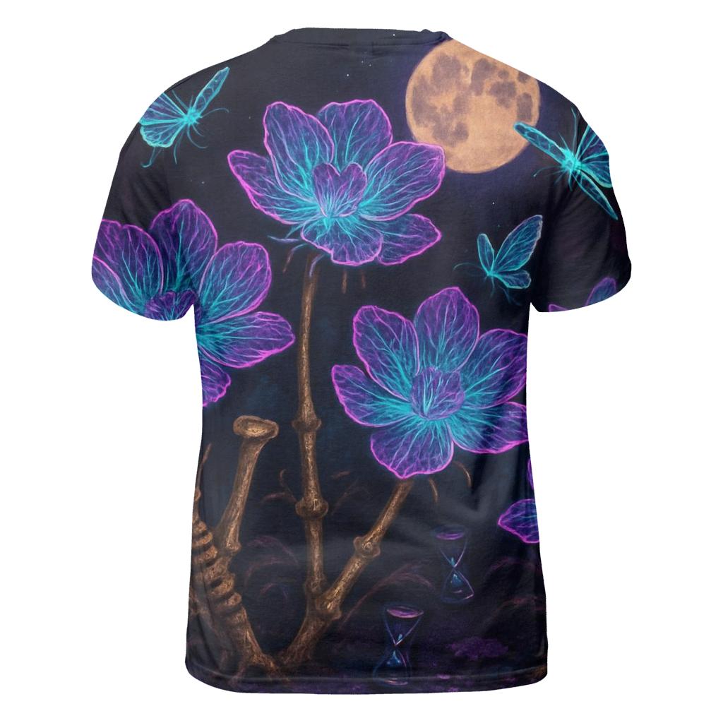 Garden Of Neon Bones vibrant all-over design tees