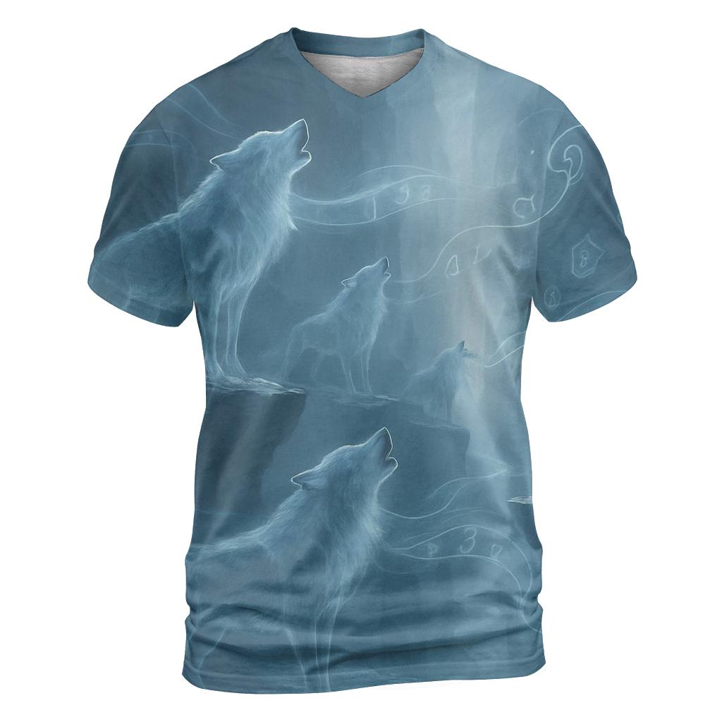 Echo Canyon Wolf Choir creative print fashion shirts