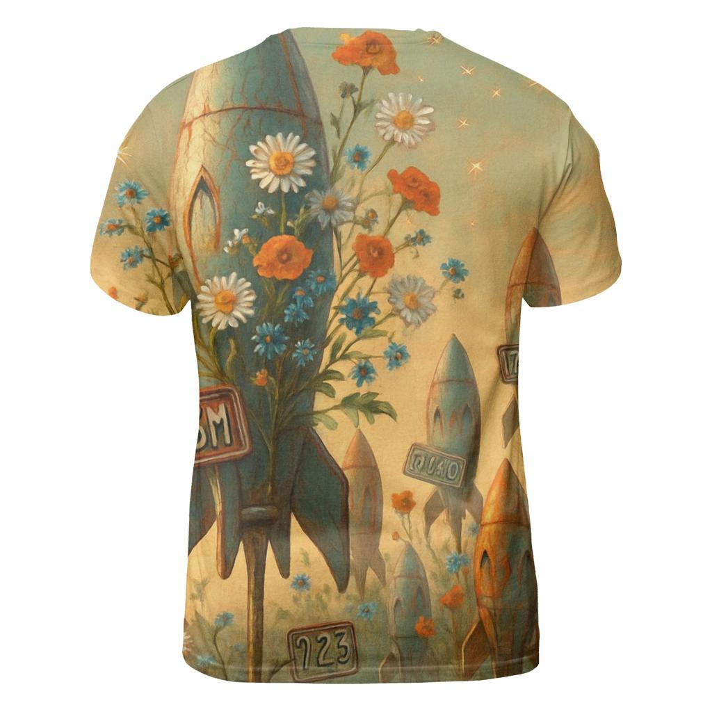 Fossil Rocket Garden unique graphic print tees