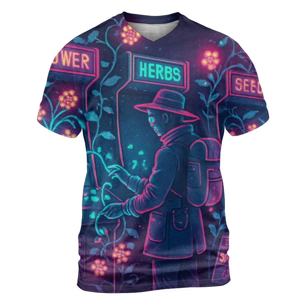 Lucid Arcade Botanist creative print fashion shirts