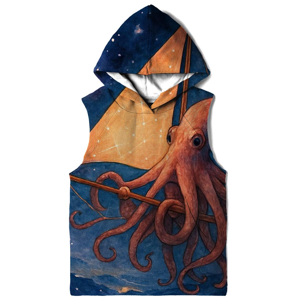Solar Sailor Octopus printed hoodies