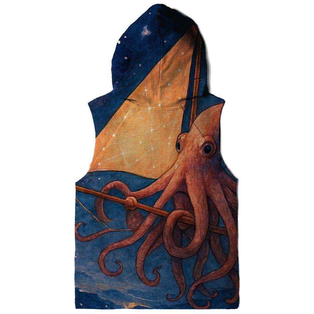 Solar Sailor Octopus printed hoodies