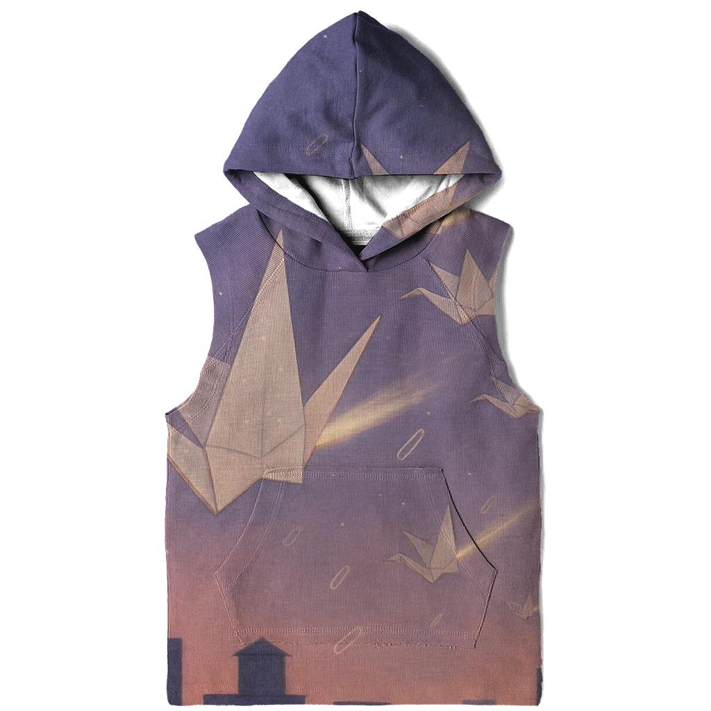 Comet Paper Crane Fleet zip-up hoodies