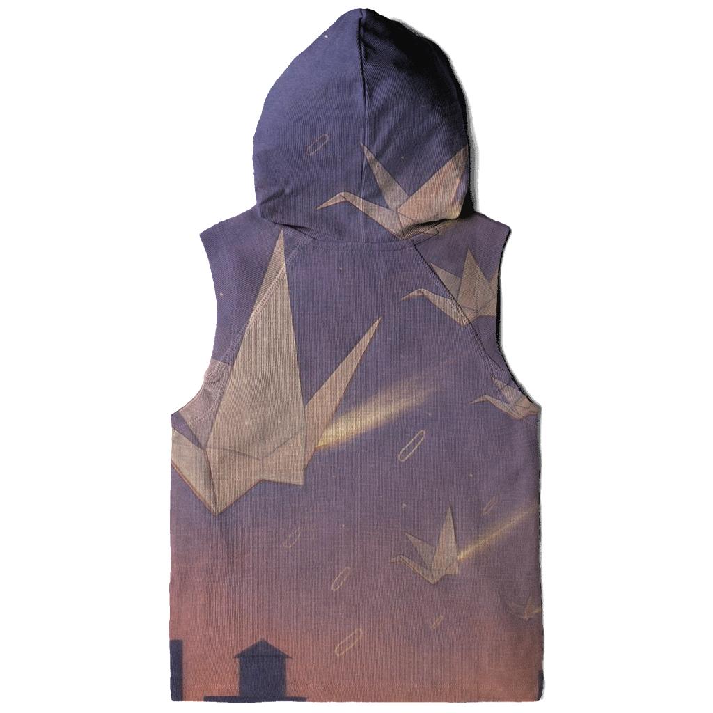 Comet Paper Crane Fleet zip-up hoodies