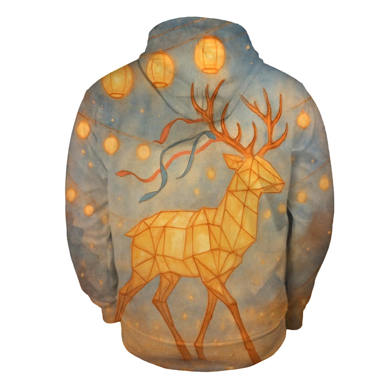 Paper Lantern Stag graphic hoodies