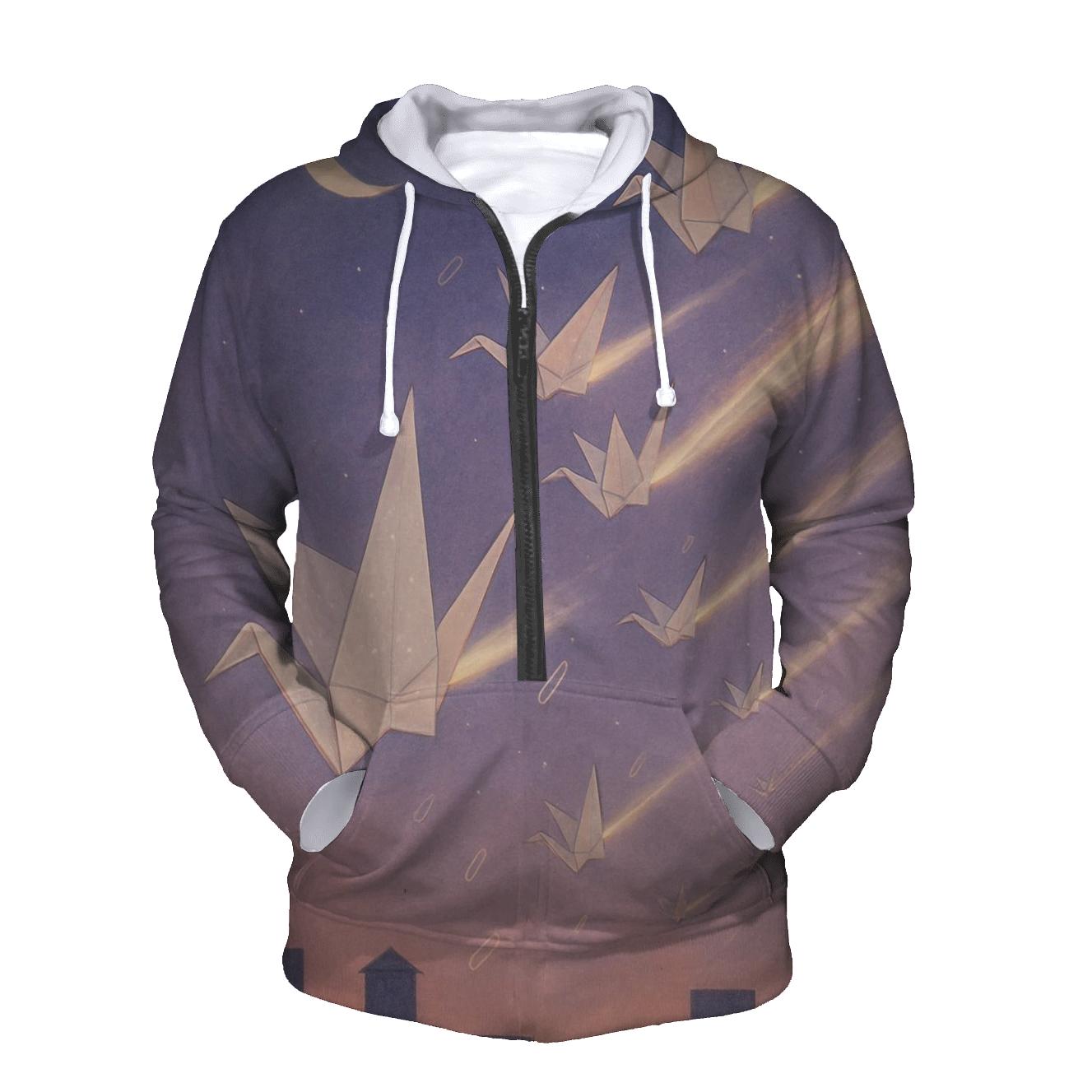 Comet Paper Crane Fleet hoodie styles