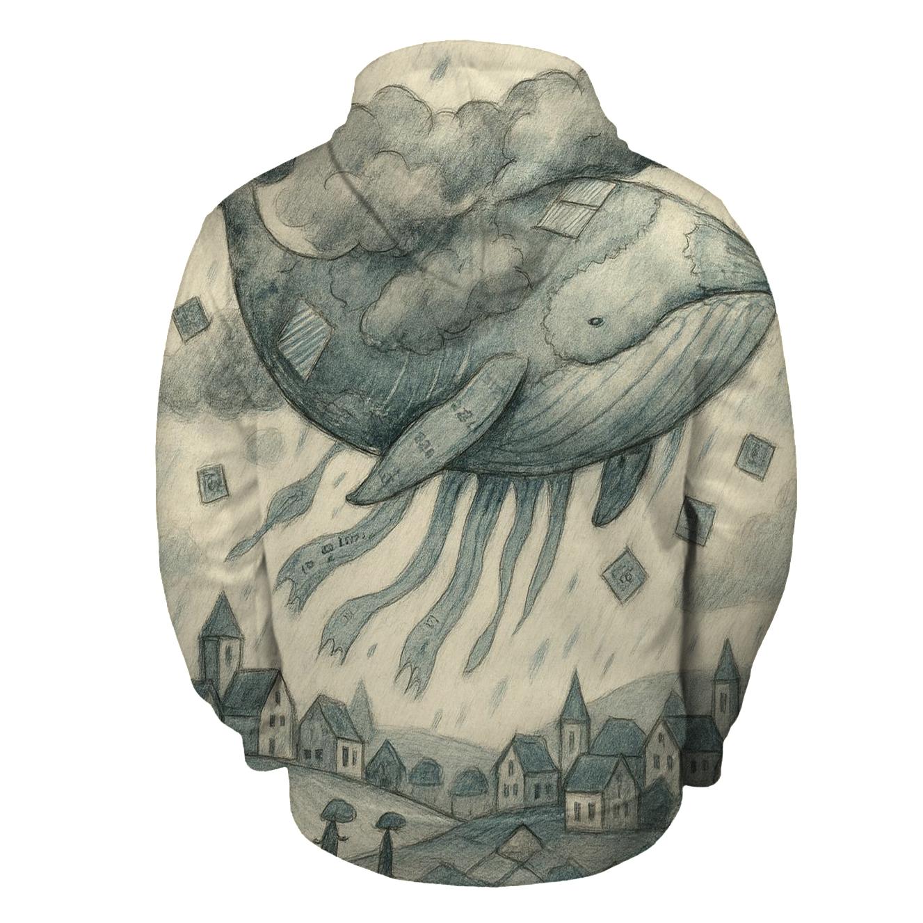Patchwork Cloud Whale lightweight hoodies