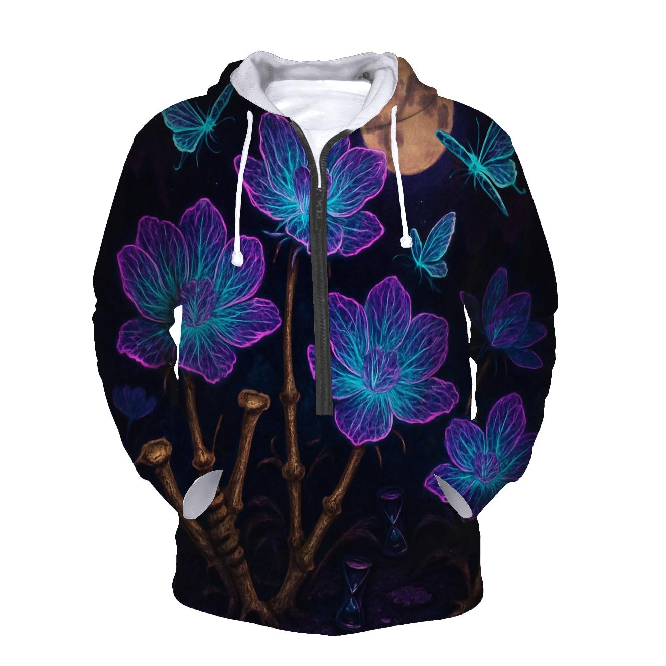 Garden Of Neon Bones zip-up hoodies