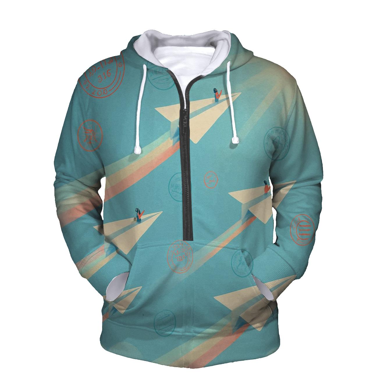 Paperplane Nebula Fleet graphic hoodies
