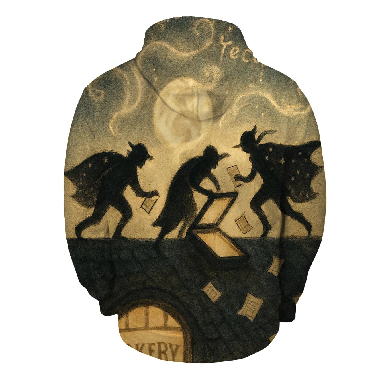 Silhouette Tea Bandits zip-up hoodies