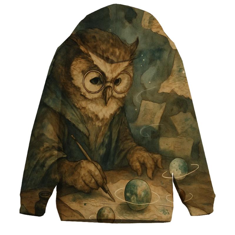 Oracle Of Paper Planets embroidered hoodies