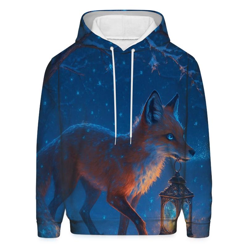 Frostfire Lantern Fox heavyweight hoodies