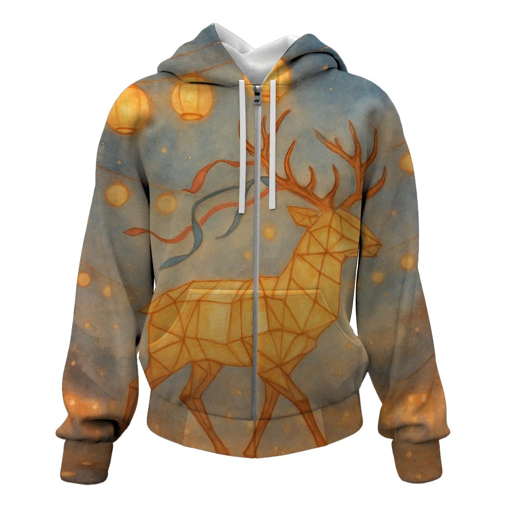 Paper Lantern Stag printed hoodies