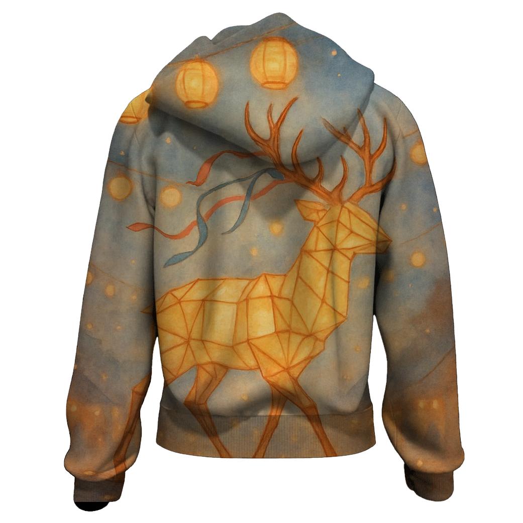 Paper Lantern Stag printed hoodies