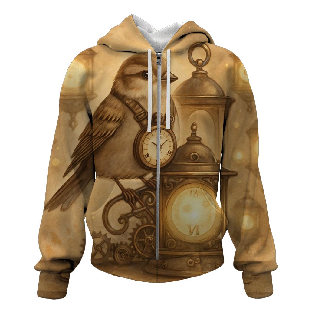Lantern Clock Sparrow heavyweight hoodies
