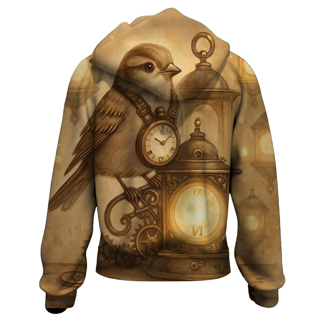 Lantern Clock Sparrow heavyweight hoodies