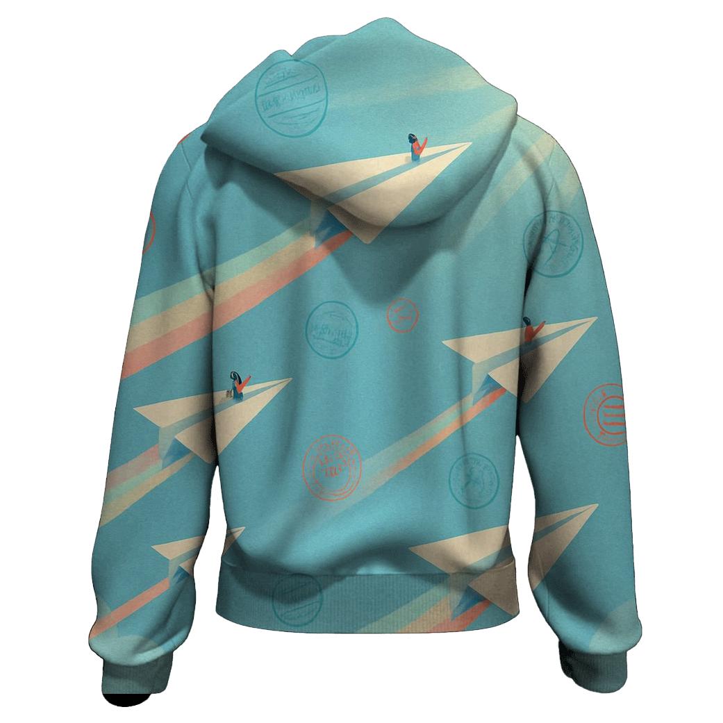 Paperplane Nebula Fleet graphic hoodies