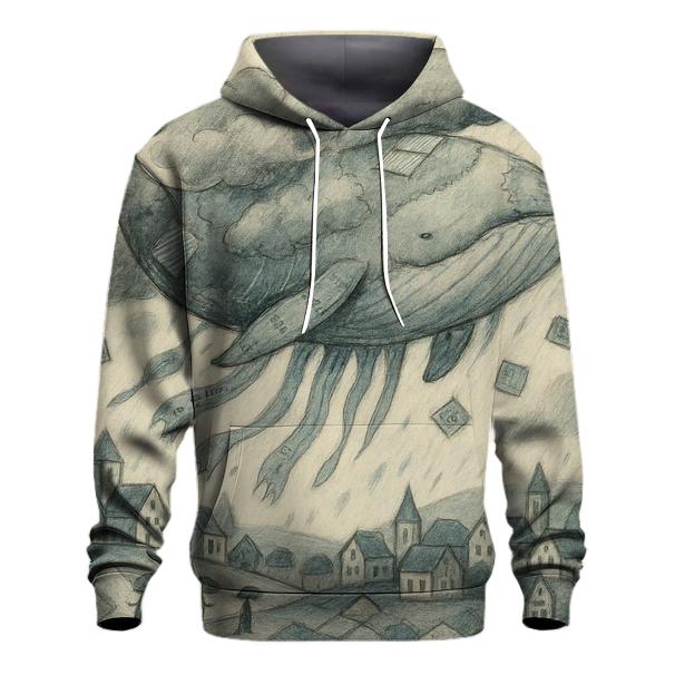 Patchwork Cloud Whale lightweight hoodies