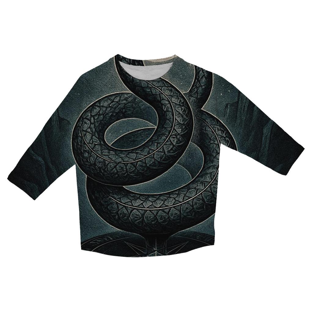 Eternal Spiral Serpent custom 3/4 sleeve shirts