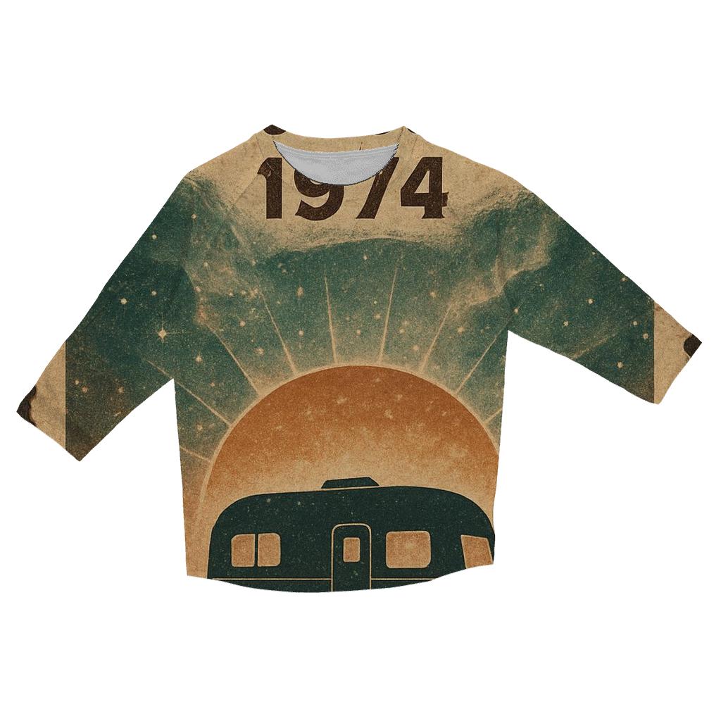 Celestial Postcard Roadtrip stylish quarter sleeve tops