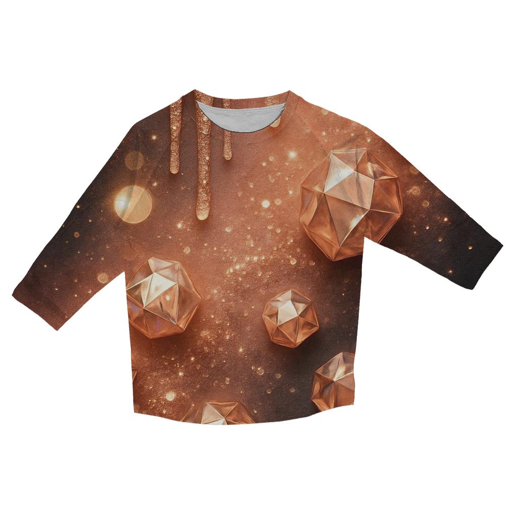 Nebula Velvet Cascade casual three quarter sleeve shirts