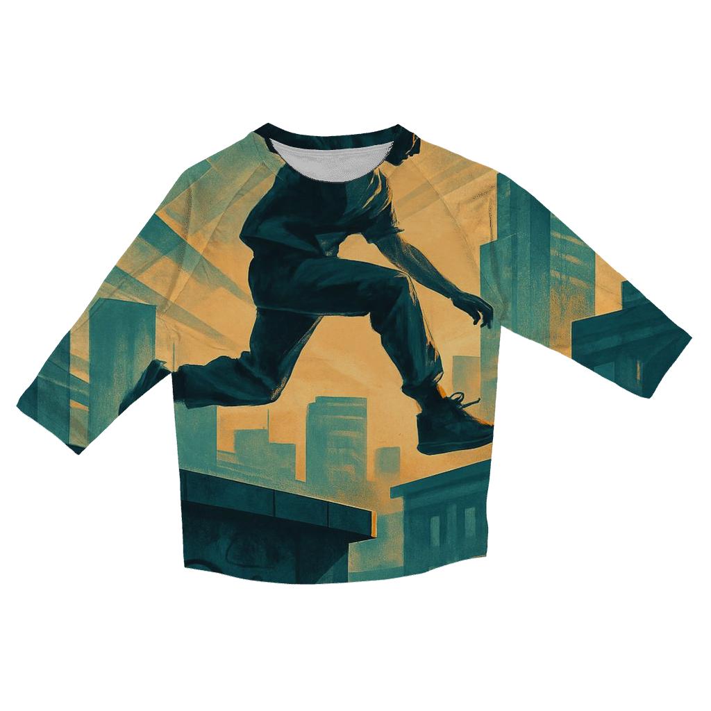 Parkour City Sprint designer 3/4 sleeve blouses