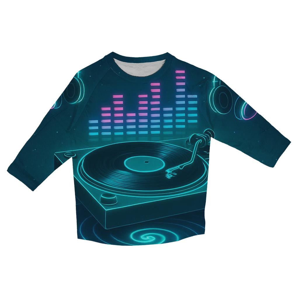 Neon Turntable Odyssey casual three quarter sleeve shirts