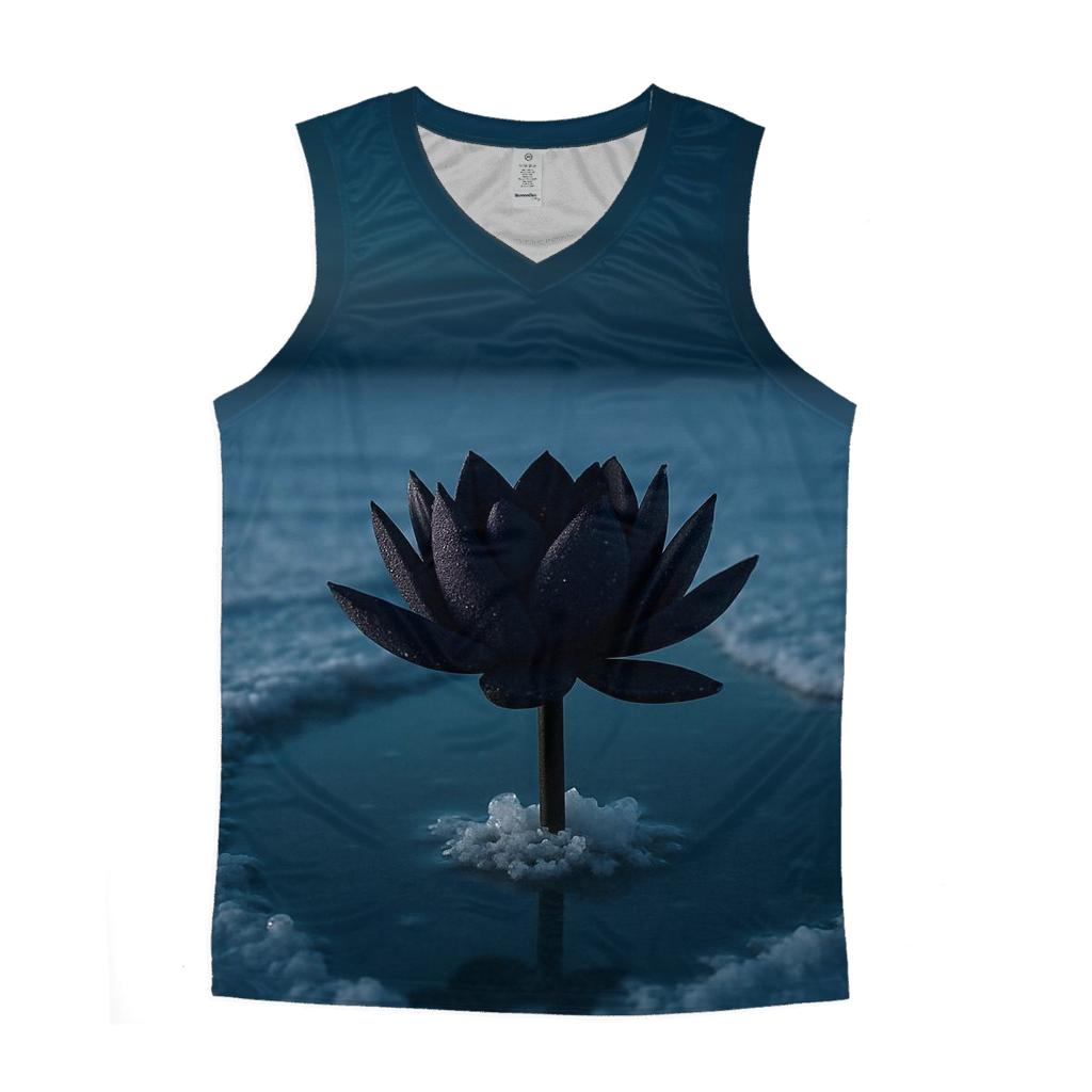 Midnight Lotus Of The Salt Flats graphic print tank tops