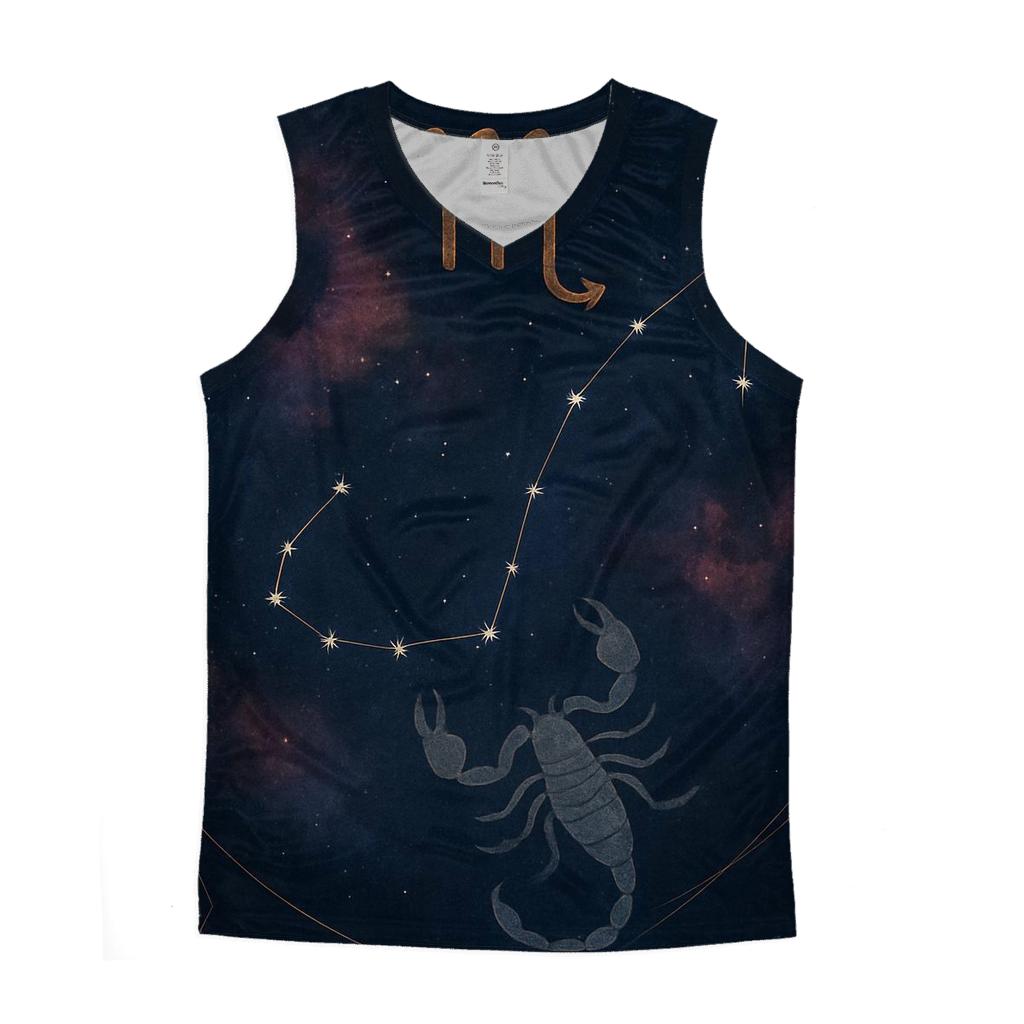 Scorpio Galactic Scorpion Constellation graphic print tank tops