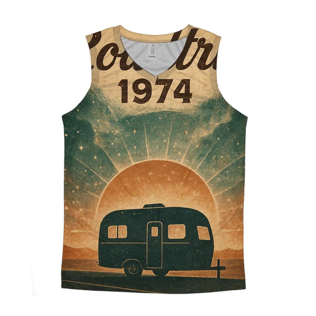 Celestial Postcard Roadtrip casual summer tank tops