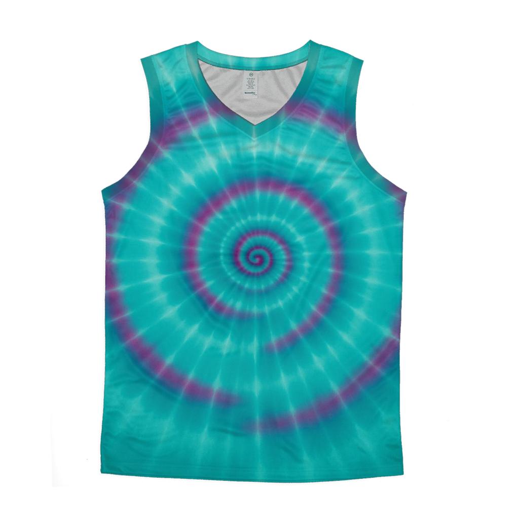 Nebula Spiral Bullseye graphic print tank tops