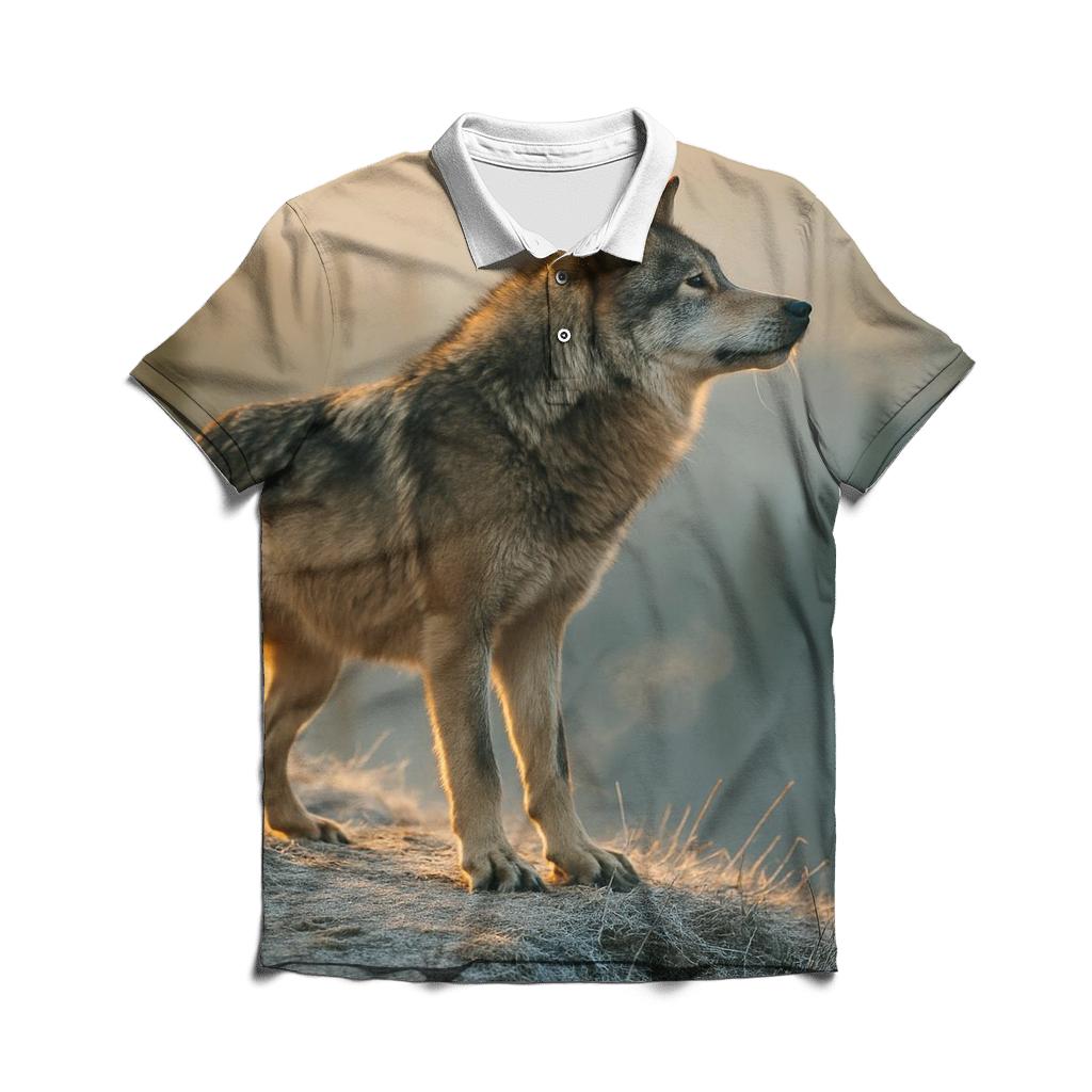 Dawn Sentinel Wolf premium cotton polo shirts