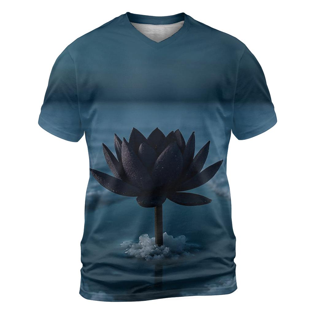 Midnight Lotus Of The Salt Flats vibrant all-over design tees