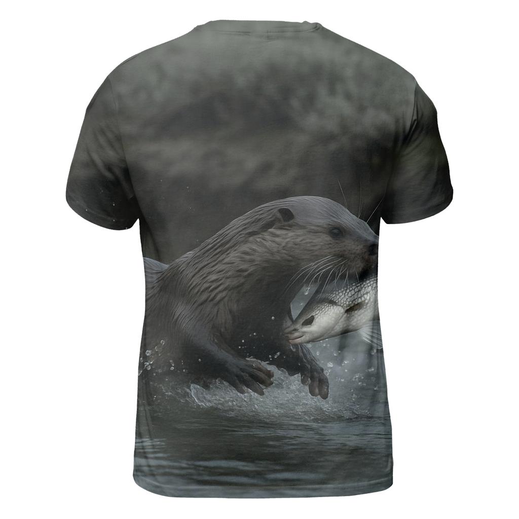 Estuary Spear Eurasian Otter creative print fashion shirts