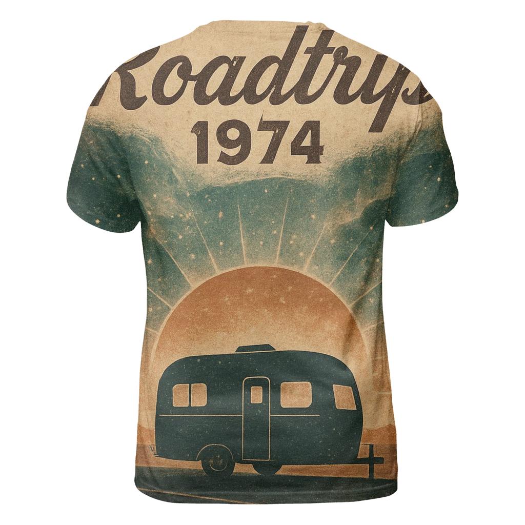 Celestial Postcard Roadtrip creative print fashion shirts