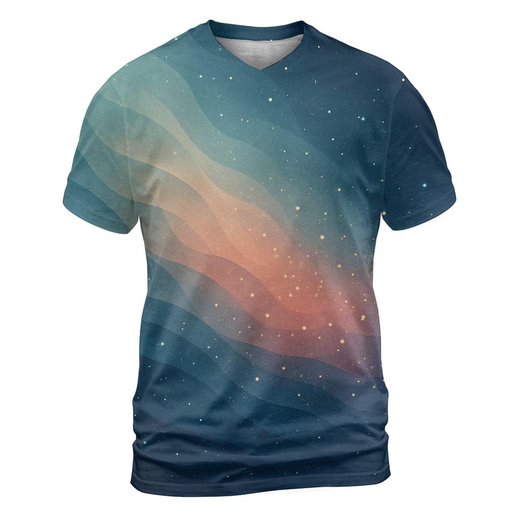 Celestial Reef Gradient artistic all-over print tops