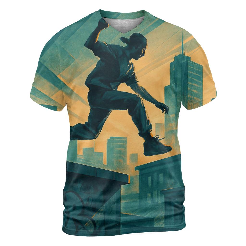 Parkour City Sprint unique graphic print tees